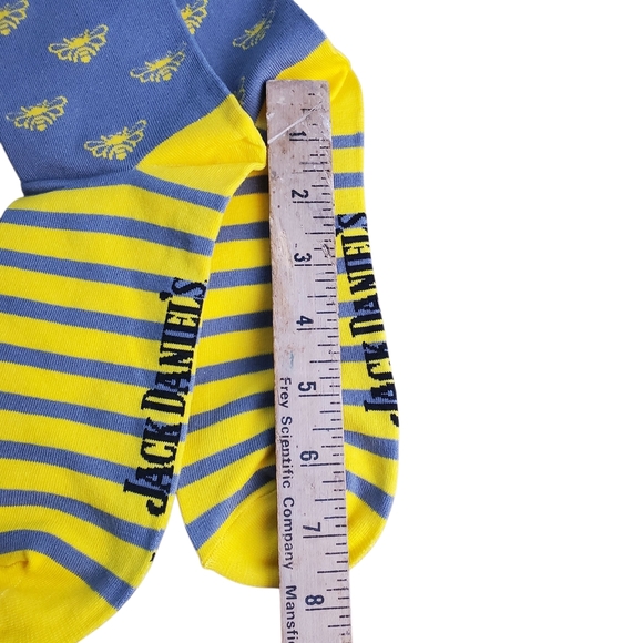 Jack Daniels Tennessee Honey Blue and Yellow Socks with Bees. NWOT - Picture 7 of 7